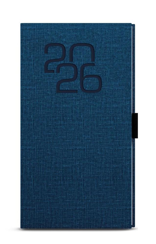 Baloušek Tisk diář týdenní Jakub Fabric kapesní modrý