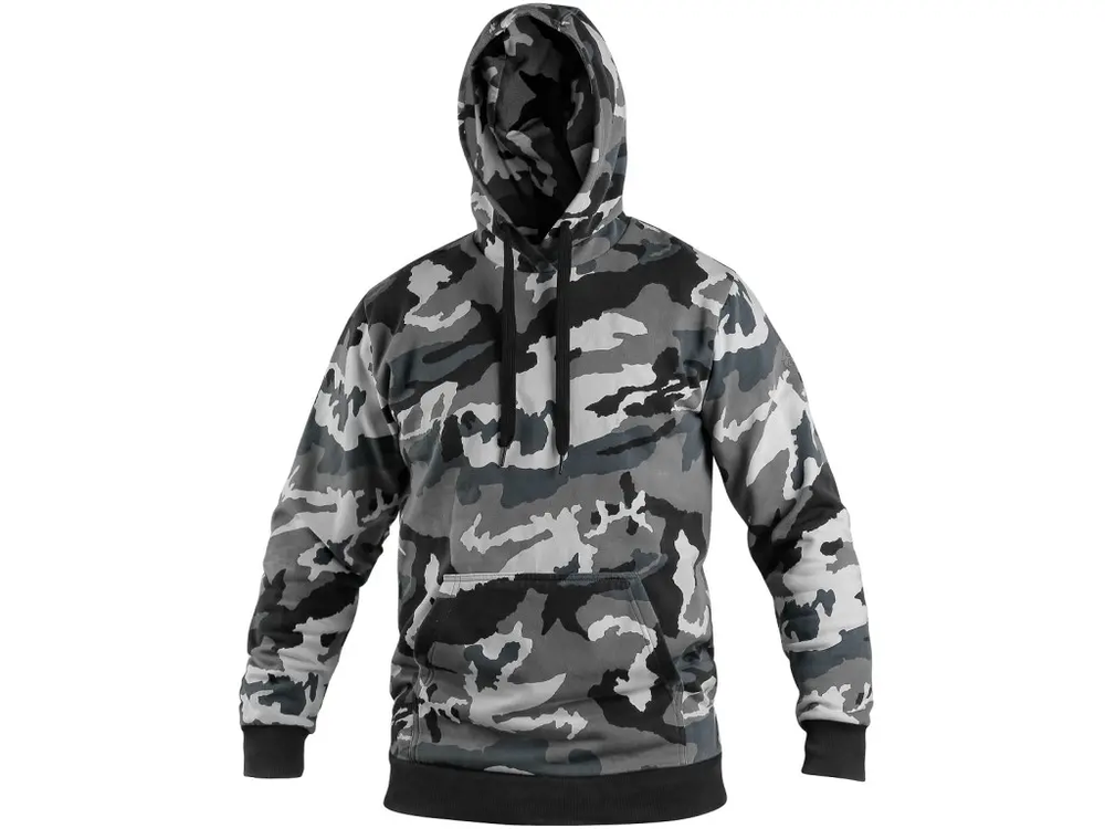 CXS mikina s kapucí ARYN, šedo-bílá (maskáč) vel. 3XL