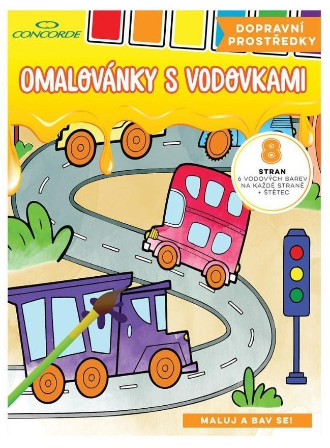 CONCORDE omalovánky s vodovkami Dopravní prostředky