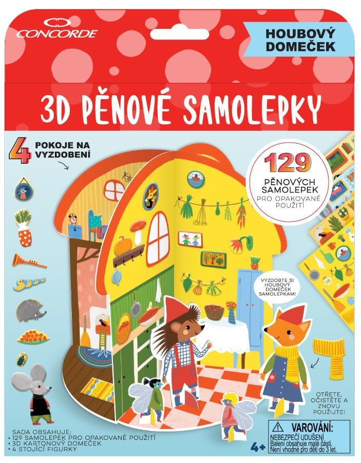 CONCORDE pěnové samolepky 3D Houbový domeček