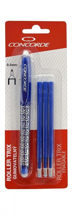 CONCORDE gumovatelný roller Trix 0,5 modrý + 3 náplně