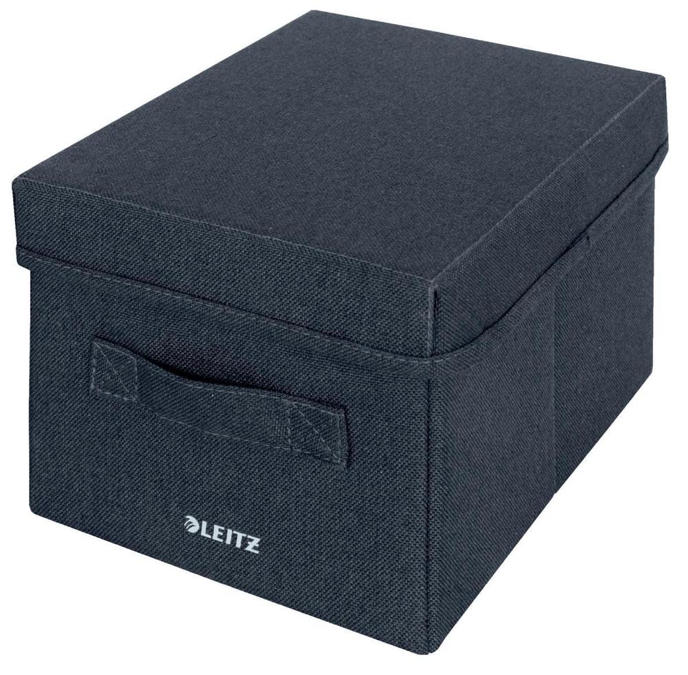 Leitz box úložný textilní Fabric malý sametová šedá, sada 2 ks