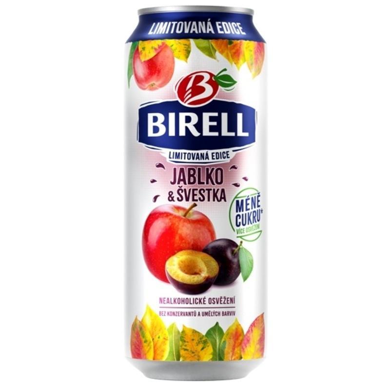 Pivo Birell ochucený jablko / švestka 0,5 l