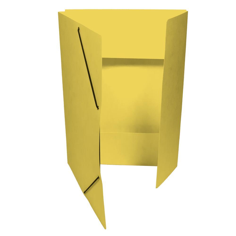 HIT OFFICE mapa se 3 klopami prešpán s gumičkou žlutá