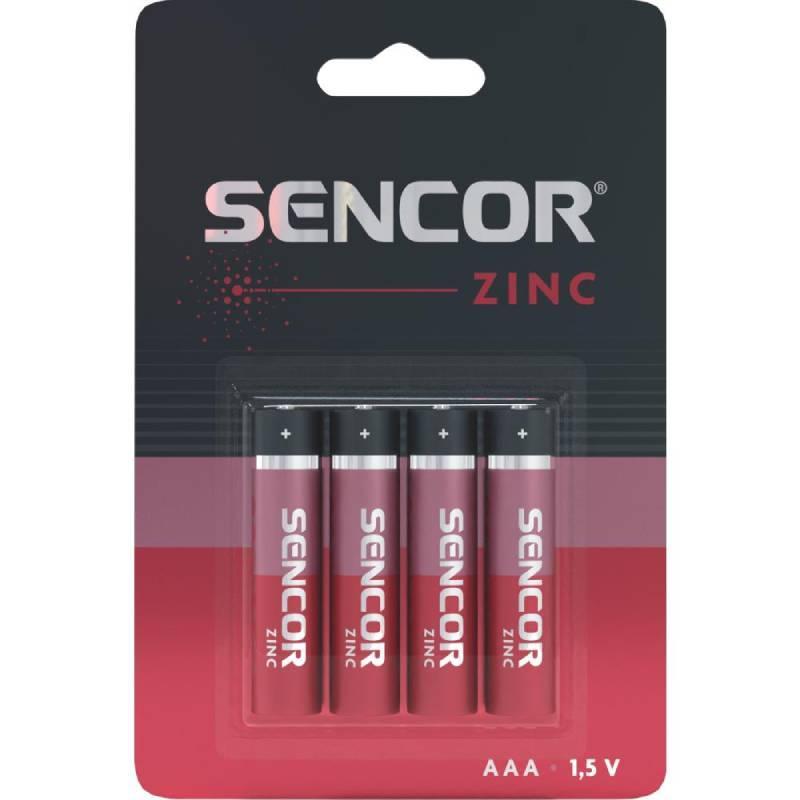 Baterie zinková AAA SENCOR, mikrotužková / 4 ks