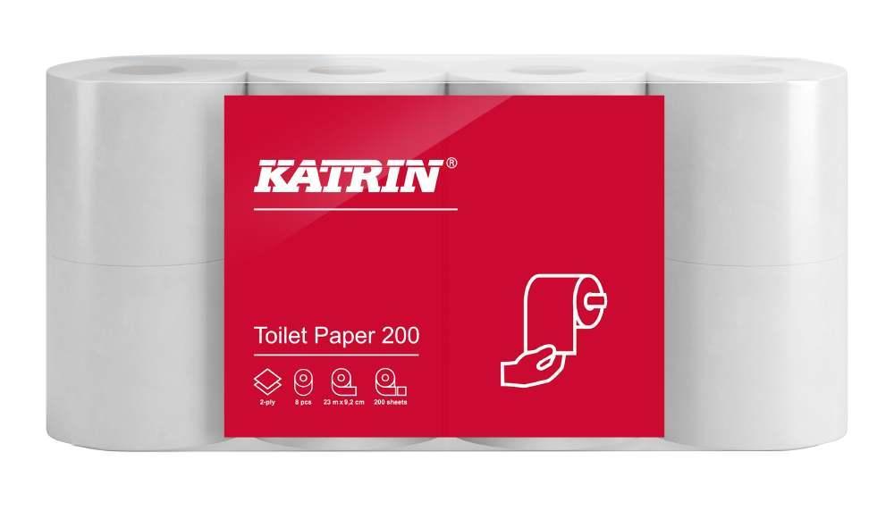 Katrin papír toaletní Plus 23 m 2-vrstvý 100% cel. / 8 ks