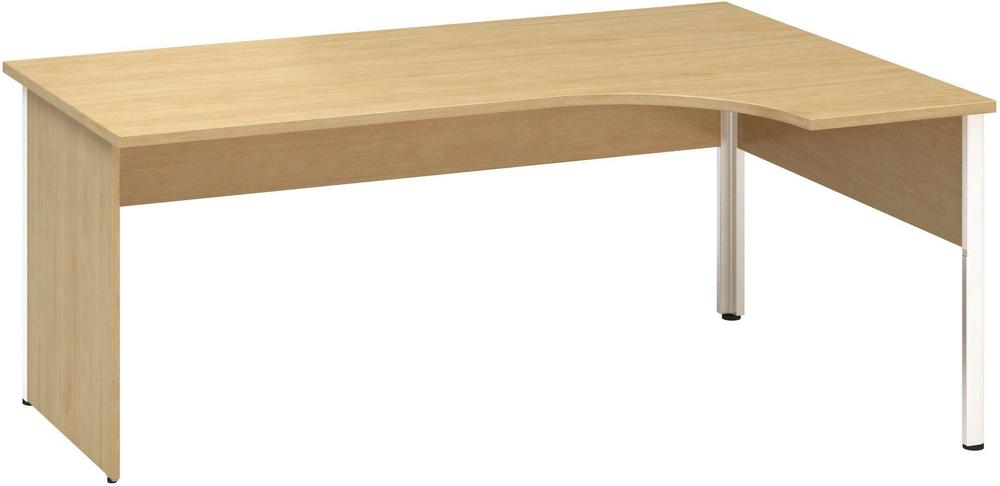 Kancelářský psací stůl ALFA 100 ergo, pravý, 1800 mm, divoká hruška
