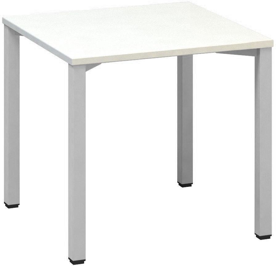 Kancelářský psací stůl ALFA 200 800 x 800 mm, bílá / šedá