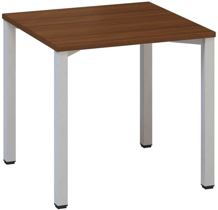Kancelářský psací stůl ALFA 200 800 x 800 mm, ořech / šedá