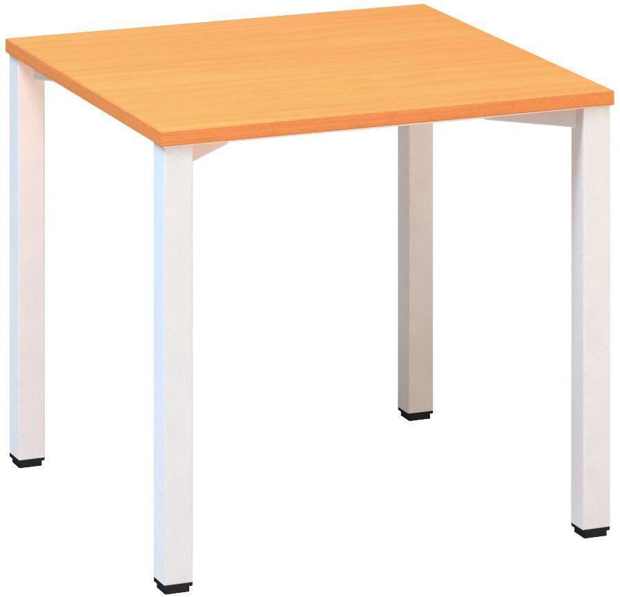 Kancelářský psací stůl ALFA 200 800 x 800 mm, buk bavaria / bílá