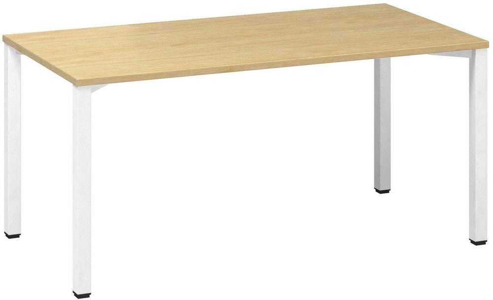 Kancelářský psací stůl ALFA 200 1600 x 800 mm, divoká hruška / bílá