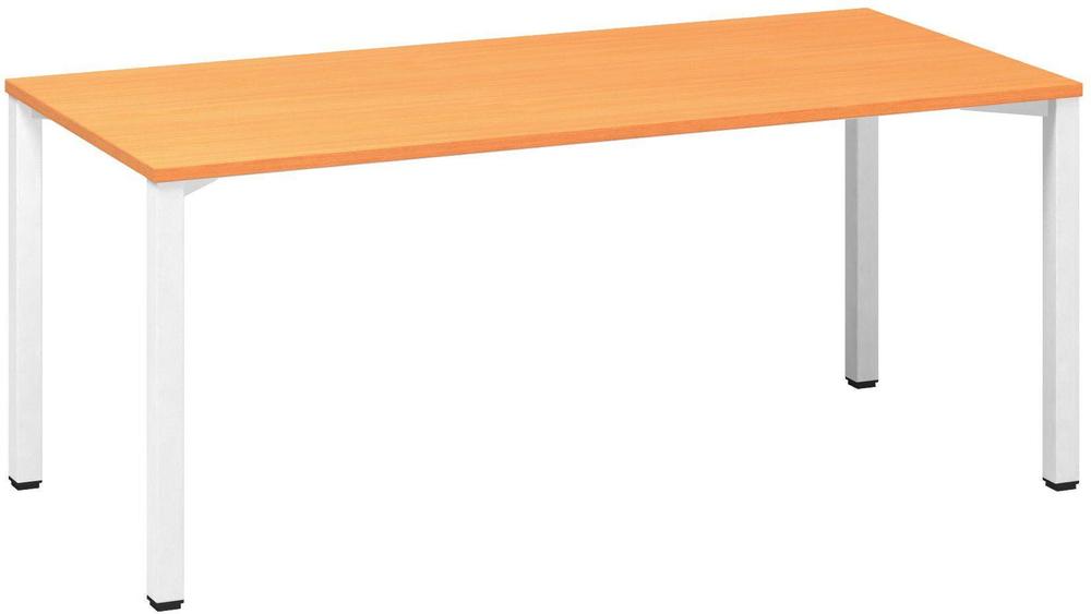 Kancelářský psací stůl ALFA 200 1800 x 800 mm, buk bavaria / bílá
