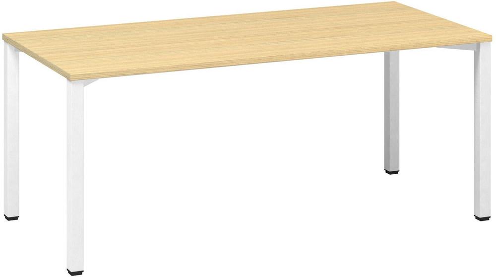 Kancelářský psací stůl ALFA 200 1800 x 800 mm, dub vicenza / bílá