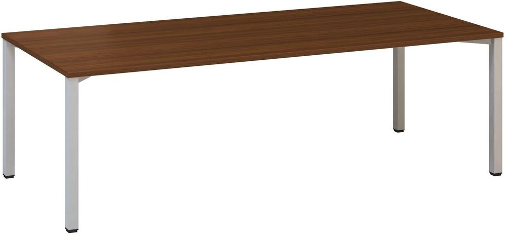Jednací stůl ALFA 420 konferenční, 2400 x 1000 mm, ořech / šedá