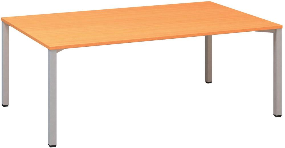 Jednací stůl ALFA 420 konferenční, 2000 x 1200 mm, buk bavaria / šedá