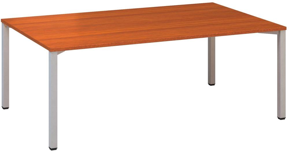 Jednací stůl ALFA 420 konferenční, 2000 x 1200 mm, třešeň / šedá