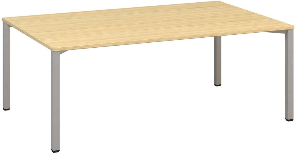 Jednací stůl ALFA 420 konferenční, 2000 x 1200 mm, dub vicenza / šedá