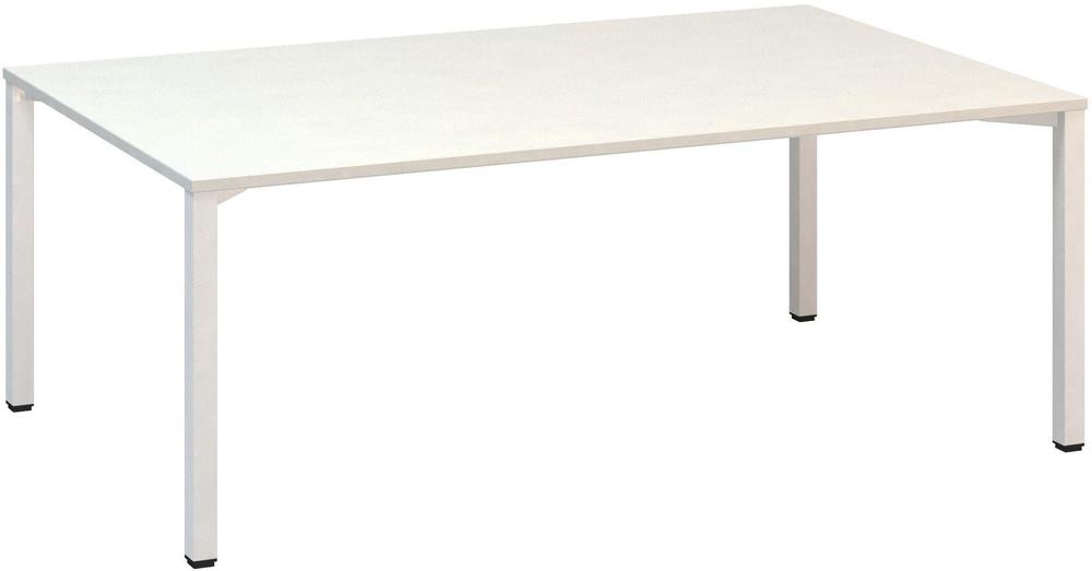 Jednací stůl ALFA 420 konferenční, 2000 x 1200 mm, bílá / bílá