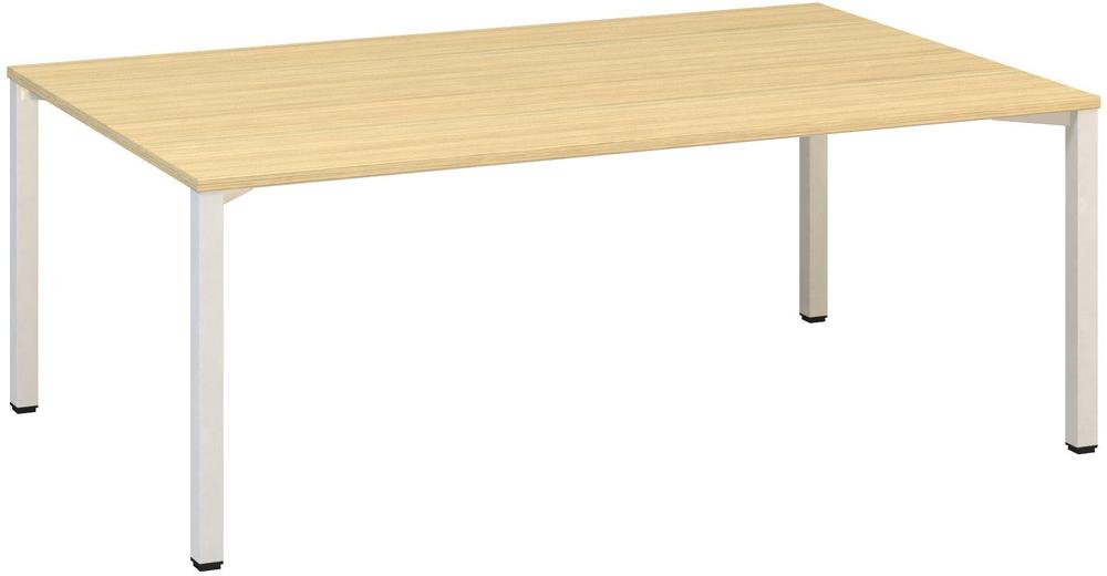 Jednací stůl ALFA 420 konferenční, 2000 x 1200 mm, dub vicenza / bílá
