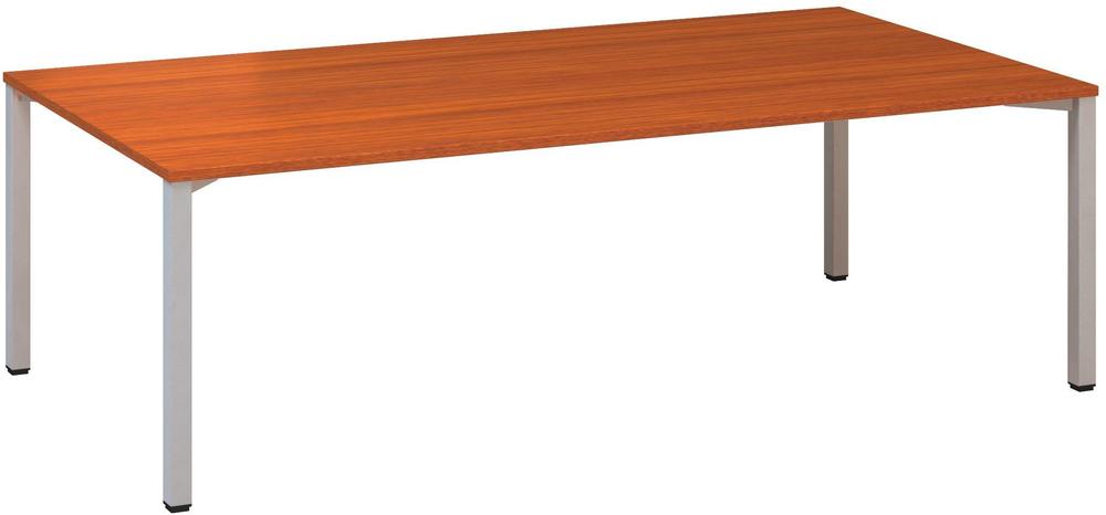 Jednací stůl ALFA 420 konferenční, 2400 x 1200 mm, třešeň / šedá
