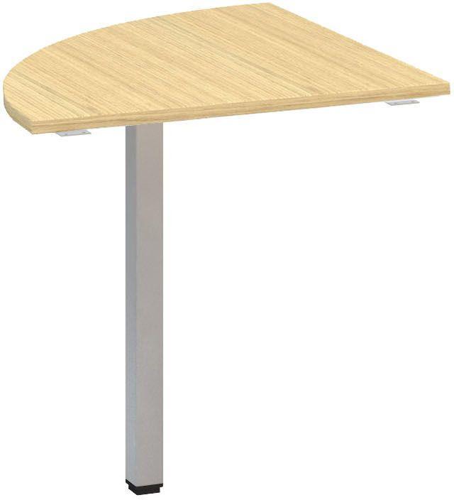 Přídavný stůl ALFA 200 přísed, čtvrtkruh, 700 mm, dub vicenza / šedá