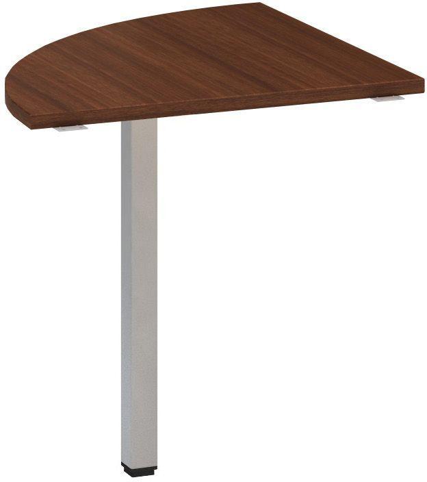 Přídavný stůl ALFA 200 přísed, čtvrtkruh, 700 mm, ořech / šedá