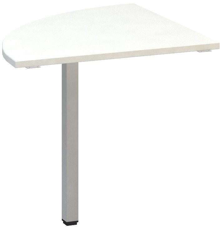Přídavný stůl ALFA 200 přísed, čtvrtkruh, 800 mm, bílá / šedá