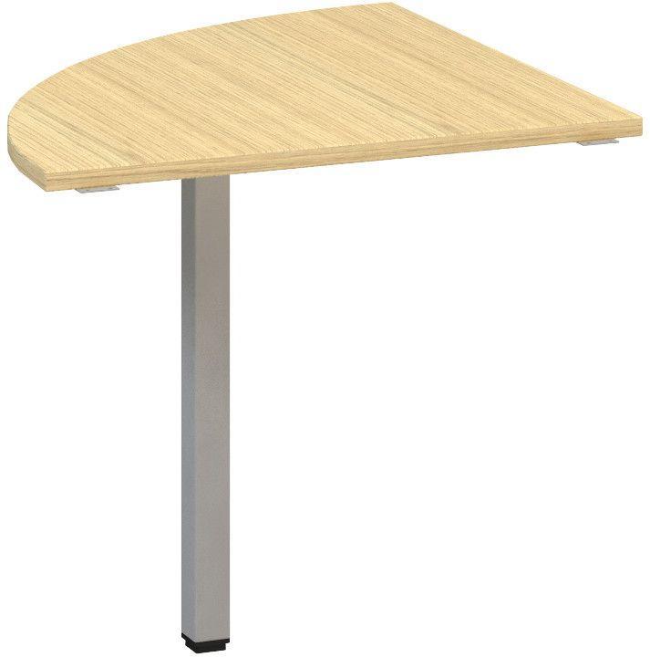 Přídavný stůl ALFA 200 přísed, čtvrtkruh, 800 mm, dub vicenza / šedá