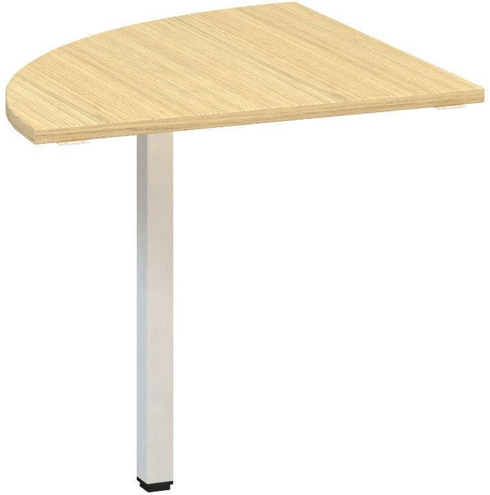 Přídavný stůl ALFA 200 přísed, čtvrtkruh, 800 mm, dub vicenza / bílá