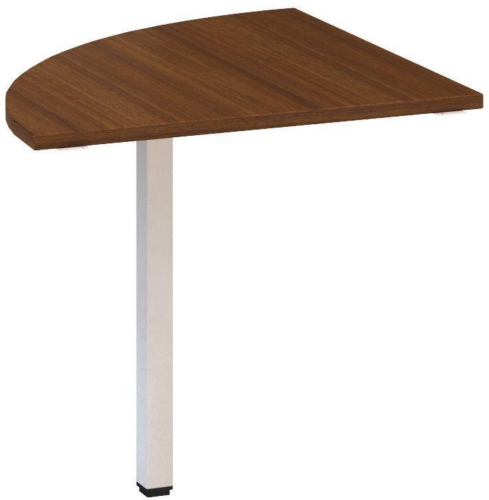 Přídavný stůl ALFA 200 přísed, čtvrtkruh, 800 mm, ořech / bílá