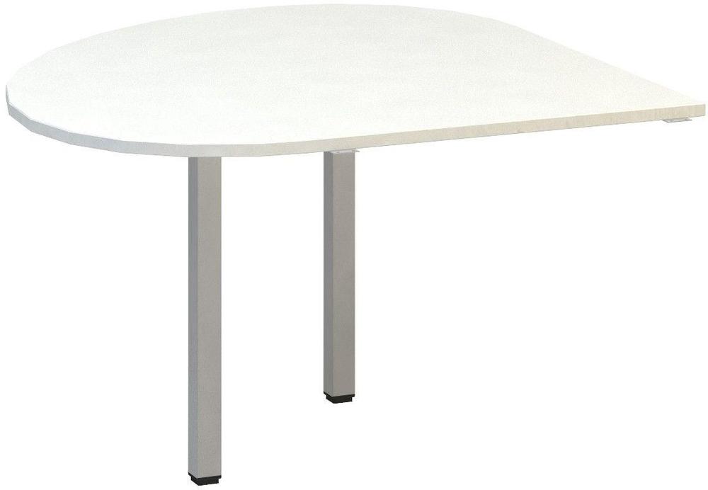Přídavný stůl ALFA 200 přísed, pravý, 1200 mm, bílá / šedá
