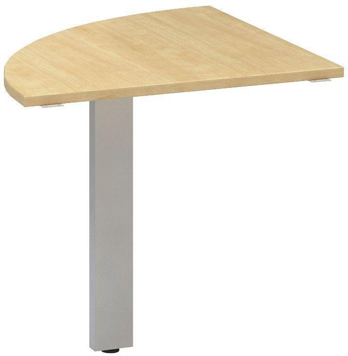 Přídavný stůl ALFA 305 přísed, čtvrtkruh, 800 mm, divoká hruška / šedá