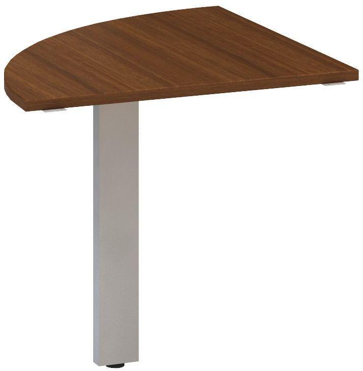 Přídavný stůl ALFA 305 přísed, čtvrtkruh, 800 mm, ořech / šedá