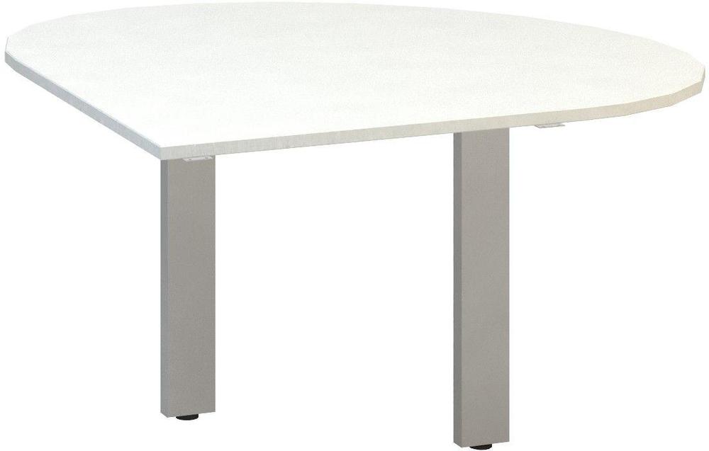 Přídavný stůl ALFA 305 přísed, levý, 1200 mm, bílá / šedá