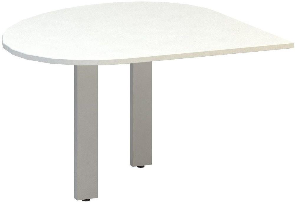 Přídavný stůl ALFA 305 přísed, pravý, 1200 mm, bílá / šedá