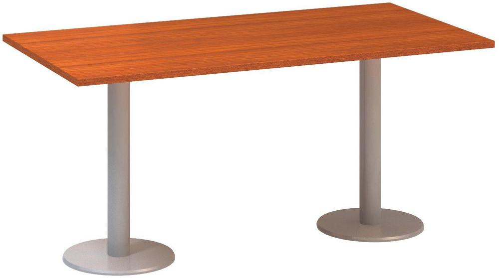 Jednací stůl ALFA 400 konferenční, 1600 mm, třešeň / šedá