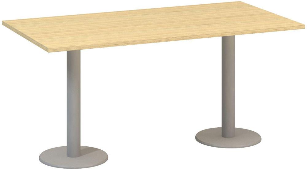 Jednací stůl ALFA 400 konferenční, 1600 mm, dub vicenza / šedá