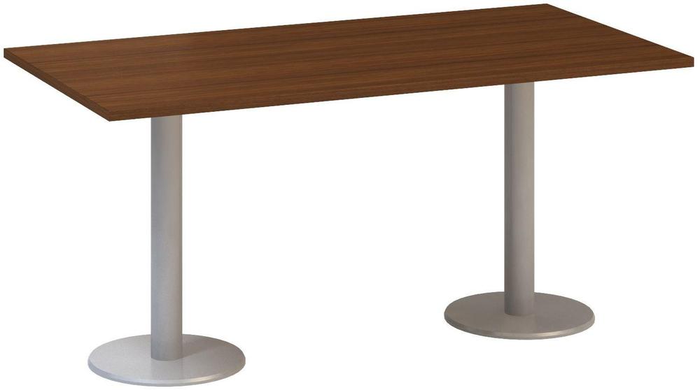 Jednací stůl ALFA 400 konferenční, 1600 mm, ořech / šedá