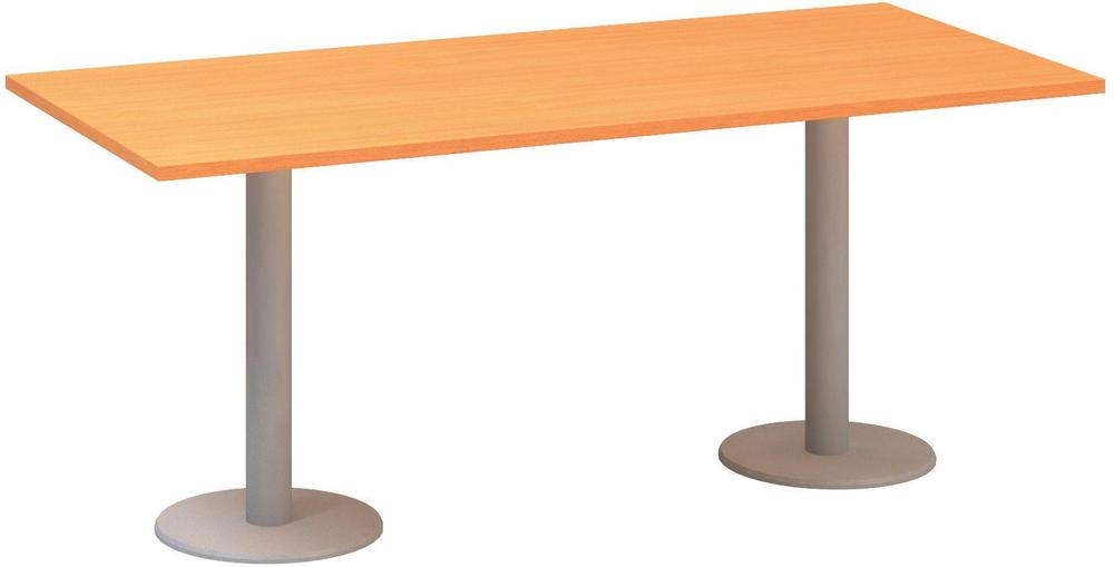 Jednací stůl ALFA 400 konferenční, 1800 mm, buk bavaria / šedá