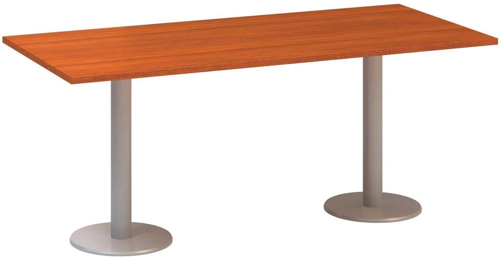 Jednací stůl ALFA 400 konferenční, 1800 mm, třešeň / šedá