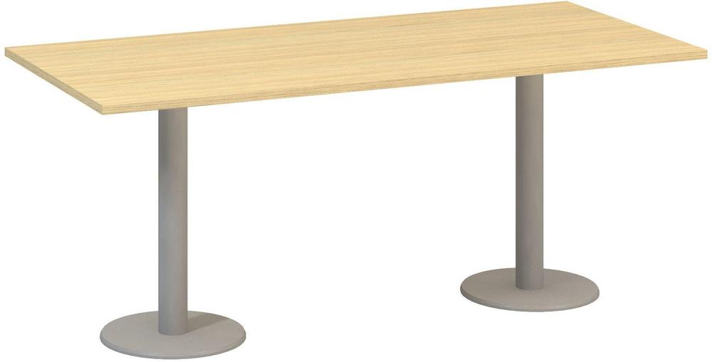 Jednací stůl ALFA 400 konferenční, 1800 mm, dub vicenza / šedá