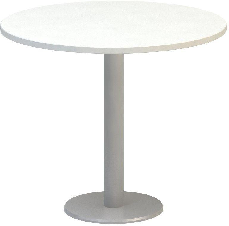 Jednací stůl ALFA 400 konferenční, kruh, 900 mm, bílá / šedá