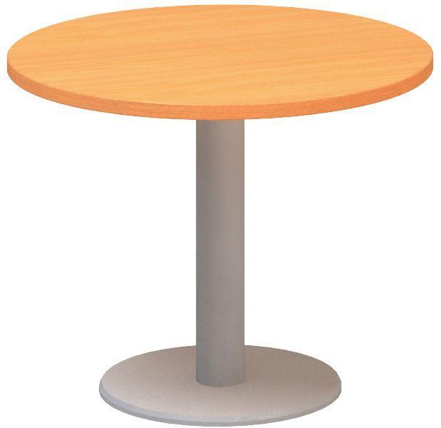 Jednací stůl ALFA 400 konferenční, kruh, 700 mm, nízký, buk bavaria / šedá