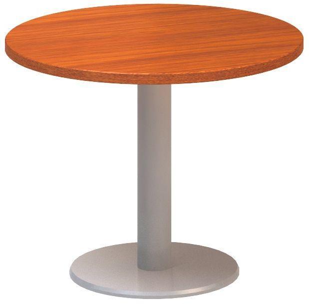 Jednací stůl ALFA 400 konferenční, kruh, 700 mm, nízký, třešeň / šedá