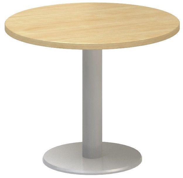Jednací stůl ALFA 400 konferenční, kruh, 700 mm, nízký, divoká hruška / šedá