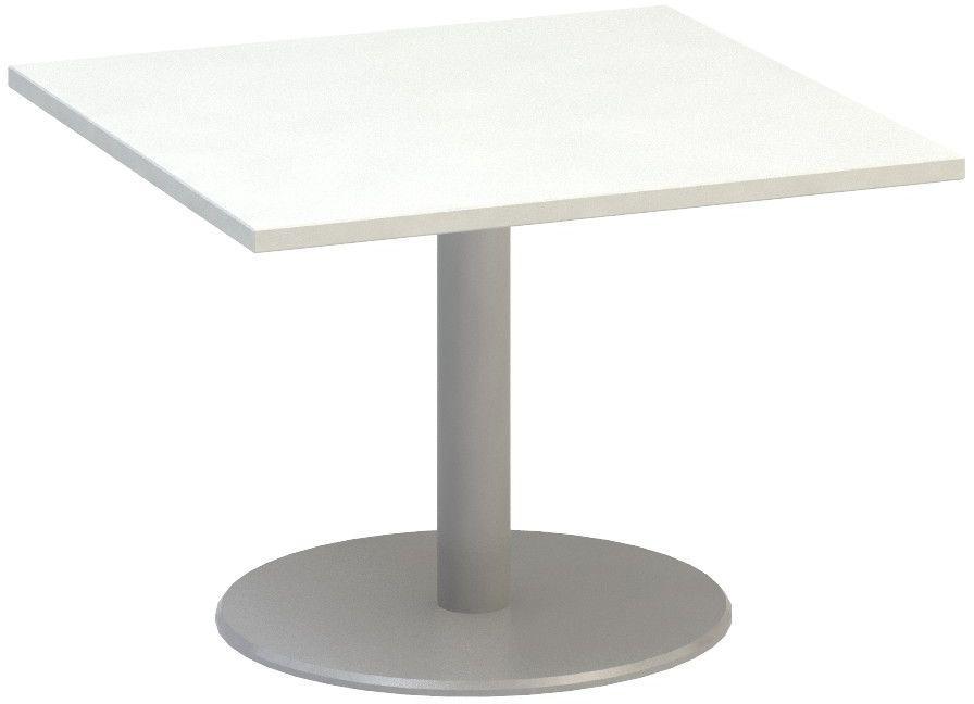 Jednací stůl ALFA 400 konferenční, 800 mm, nízký, bílá / šedá