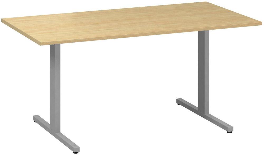 Jednací stůl ALFA 455 konferenční, 1600 mm, divoká hruška / šedá
