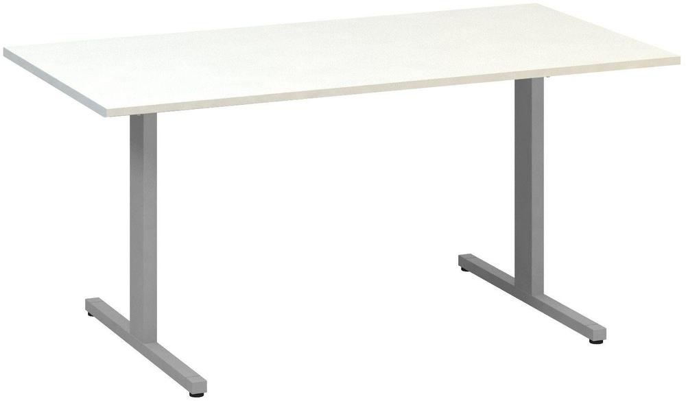Jednací stůl ALFA 455 konferenční, 1600 mm, bílá / šedá