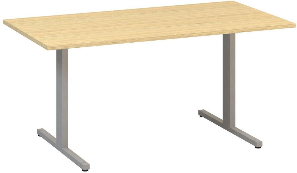 Jednací stůl ALFA 455 konferenční, 1600 mm, dub vicenza / šedá