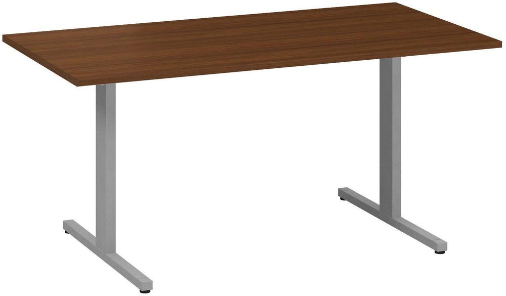 Jednací stůl ALFA 455 konferenční, 1600 mm, ořech / šedá